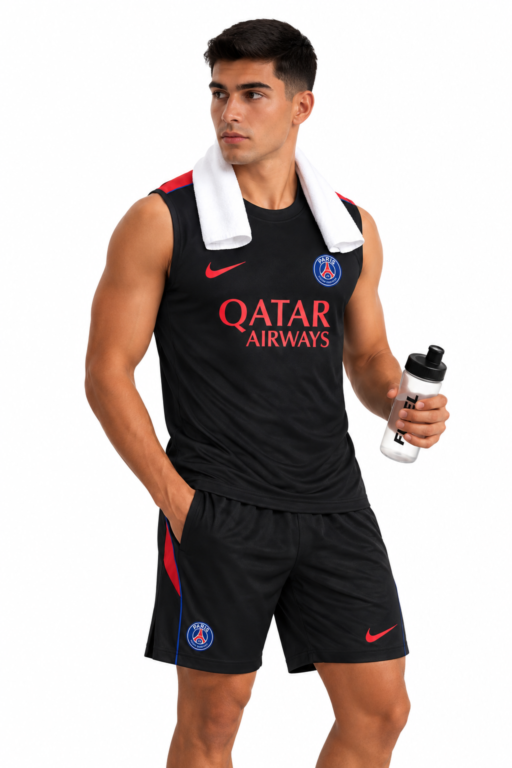 PSG 2026/27 Black Strike Elite Sleeveless Training Jersey