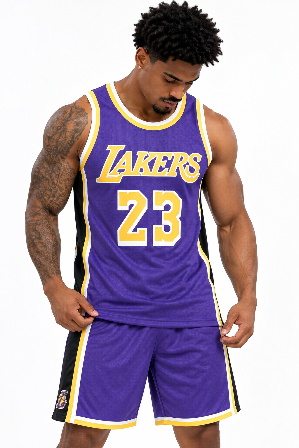 NBA jersey Lakers Lebron James #23-Purple