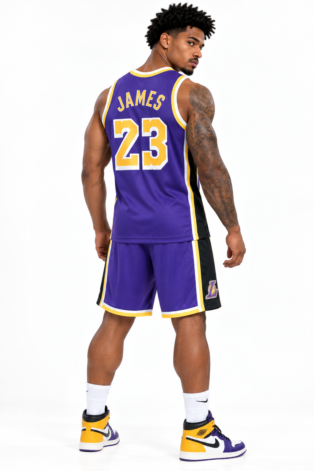 NBA jersey Lakers Lebron James #23-Purple