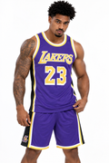 NBA jersey Lakers Lebron James #23-Purple