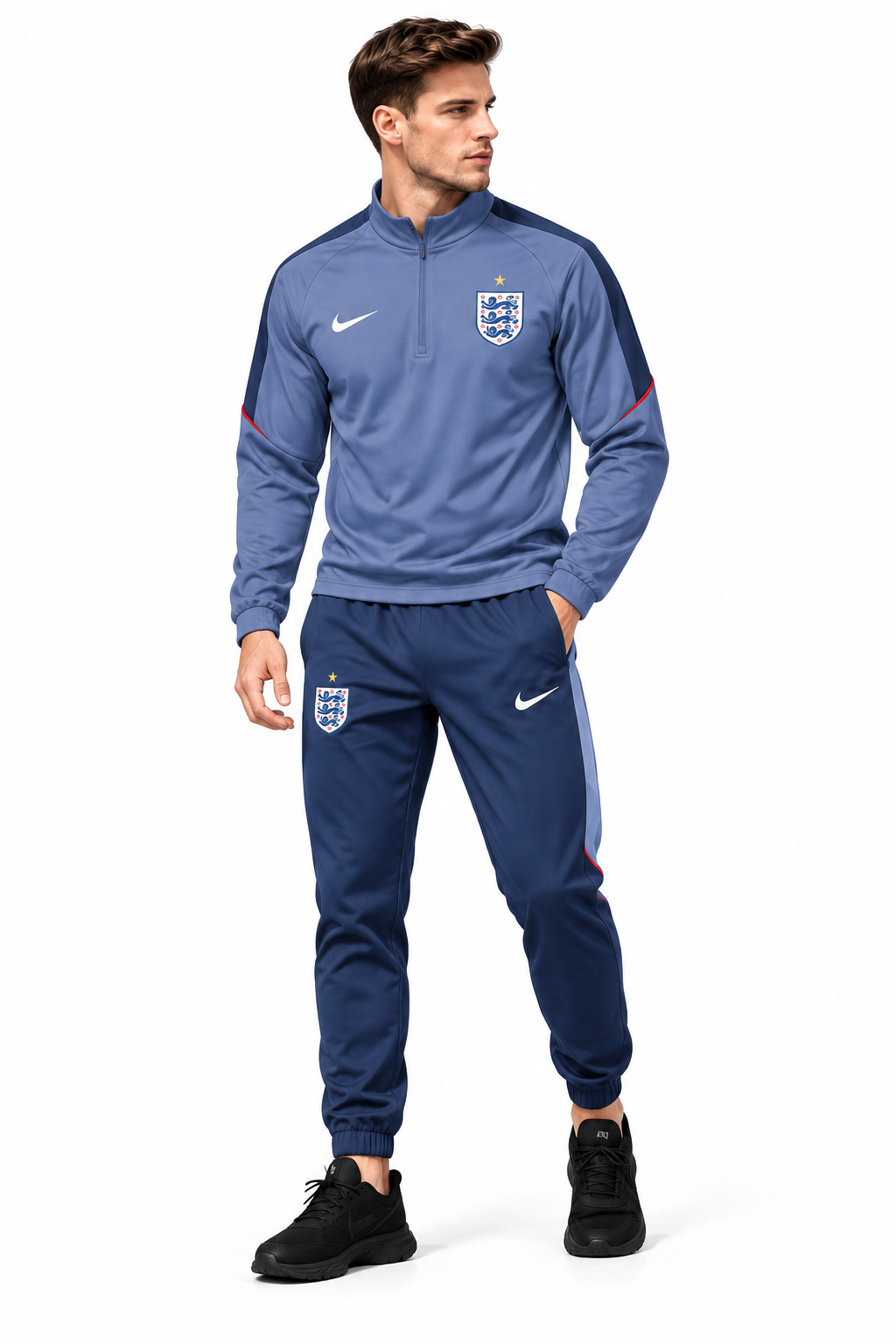 England Training Tracksuit-Gray/Navy