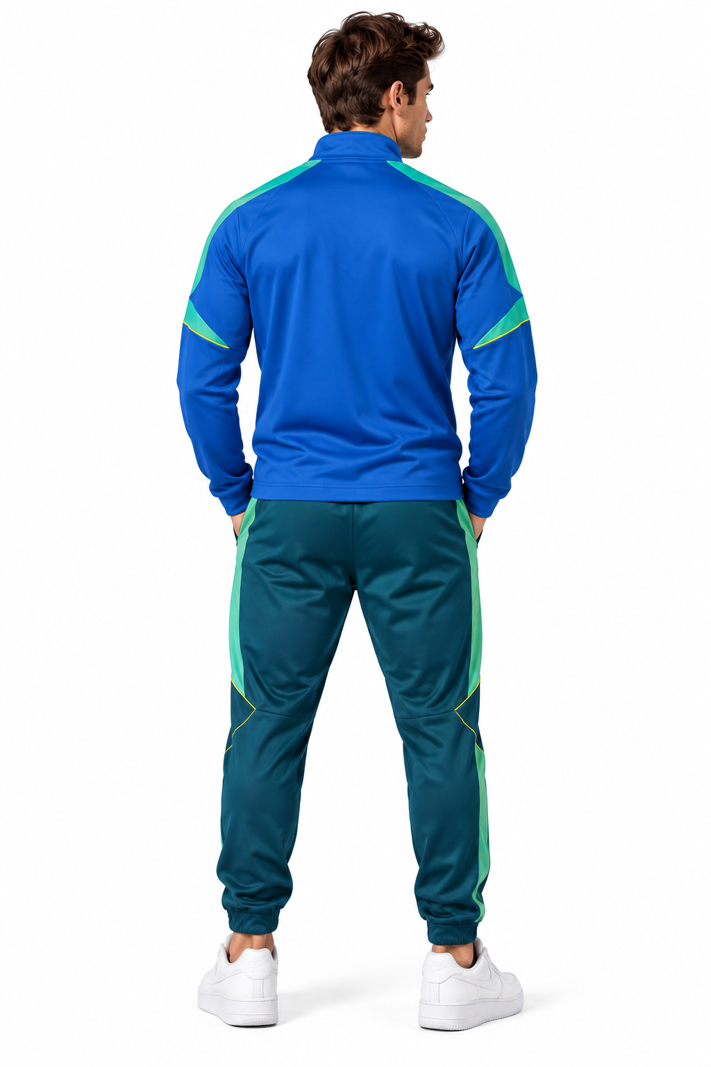 Brazil Training Tracksuit-Blue/Mint Green/Dark-green