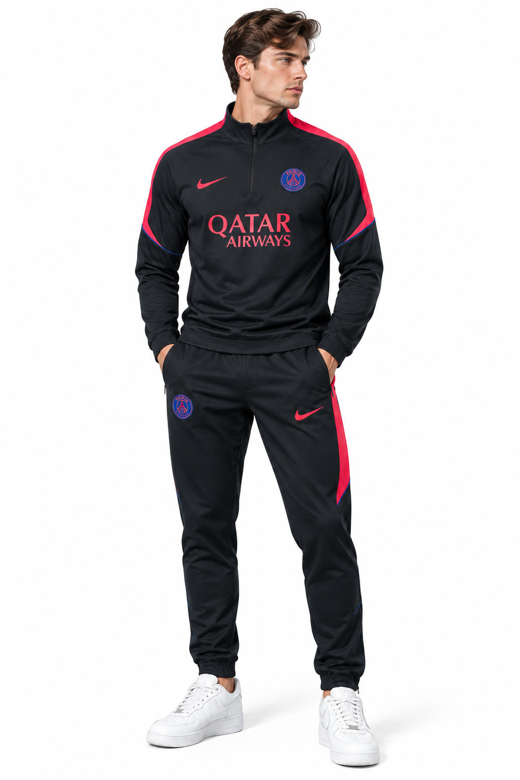 PSG Neon Accented Black Tracksuit