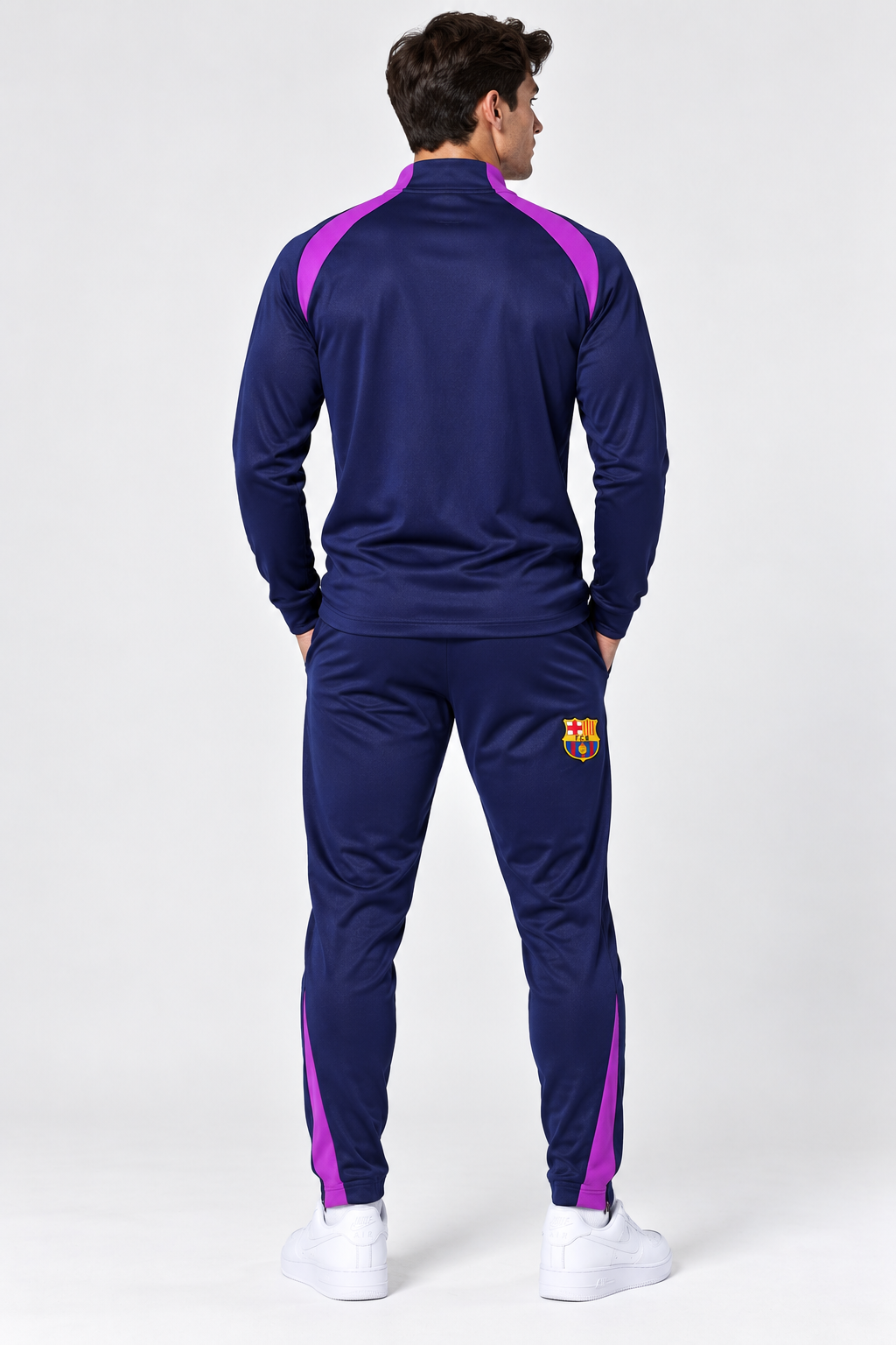 Barcelona Tracksuit-Navy/Magenta