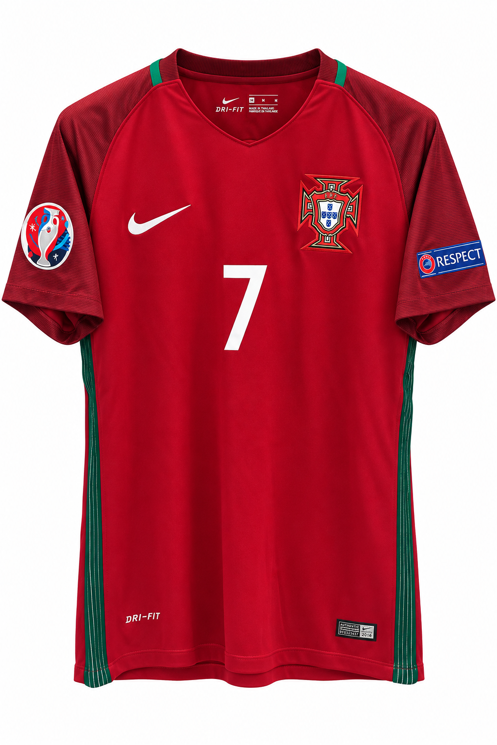 Portugal Home 2016 Cristiano Ronaldo #7 Retro Jersey