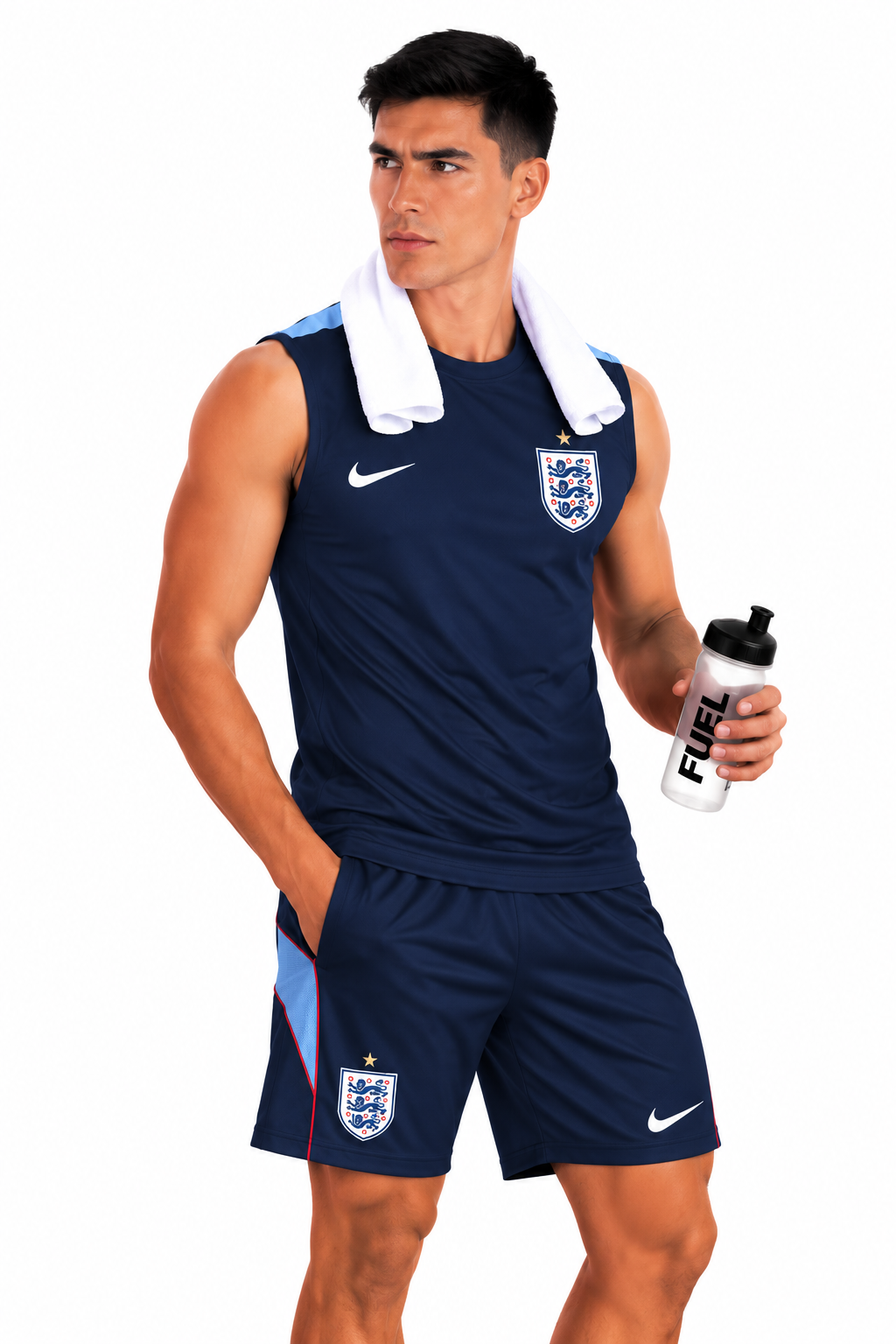England 2026/27 Dark Blue Sleeveless Training Set – Tank Top & Shorts