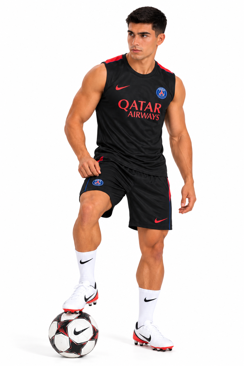 PSG 2026/27 Black Strike Elite Sleeveless Training Jersey