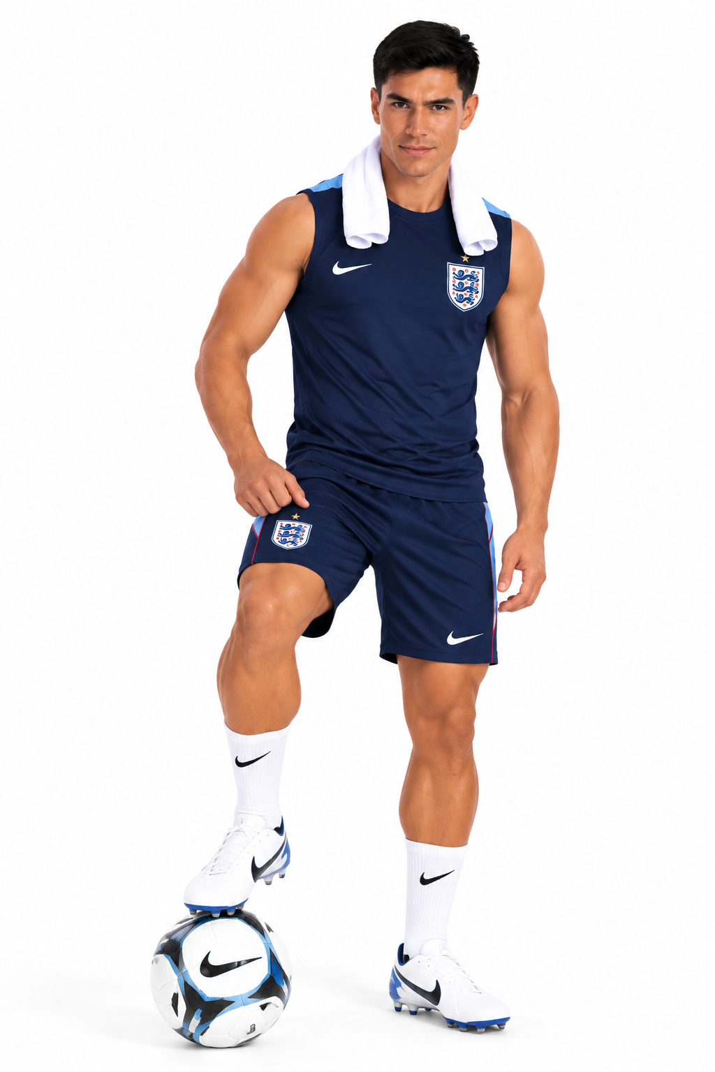 England 2026/27 Dark Blue Sleeveless Training Set – Tank Top & Shorts