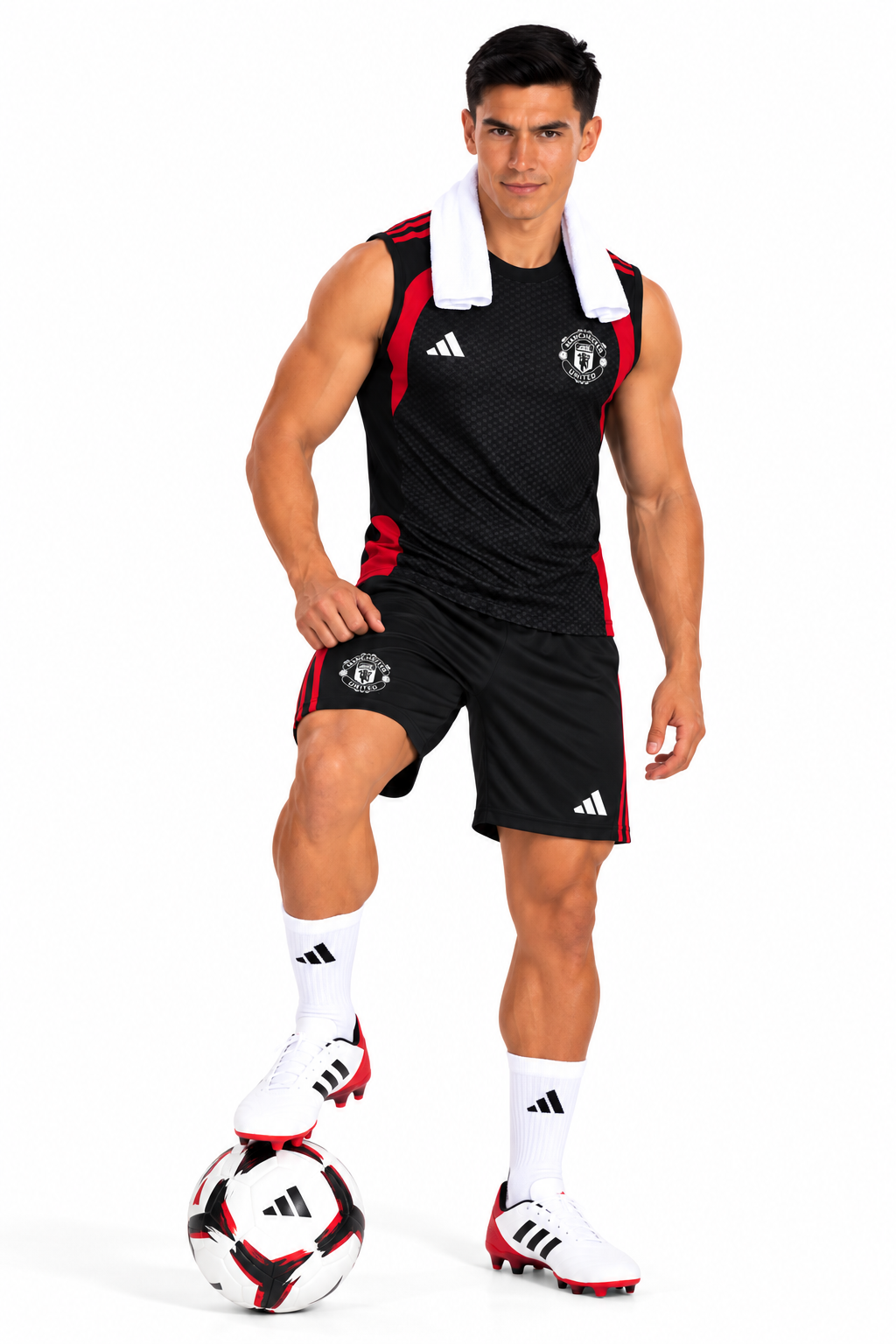 Manchester United 2026/27 Black Sleeveless Training Set – Tank Top & Shorts