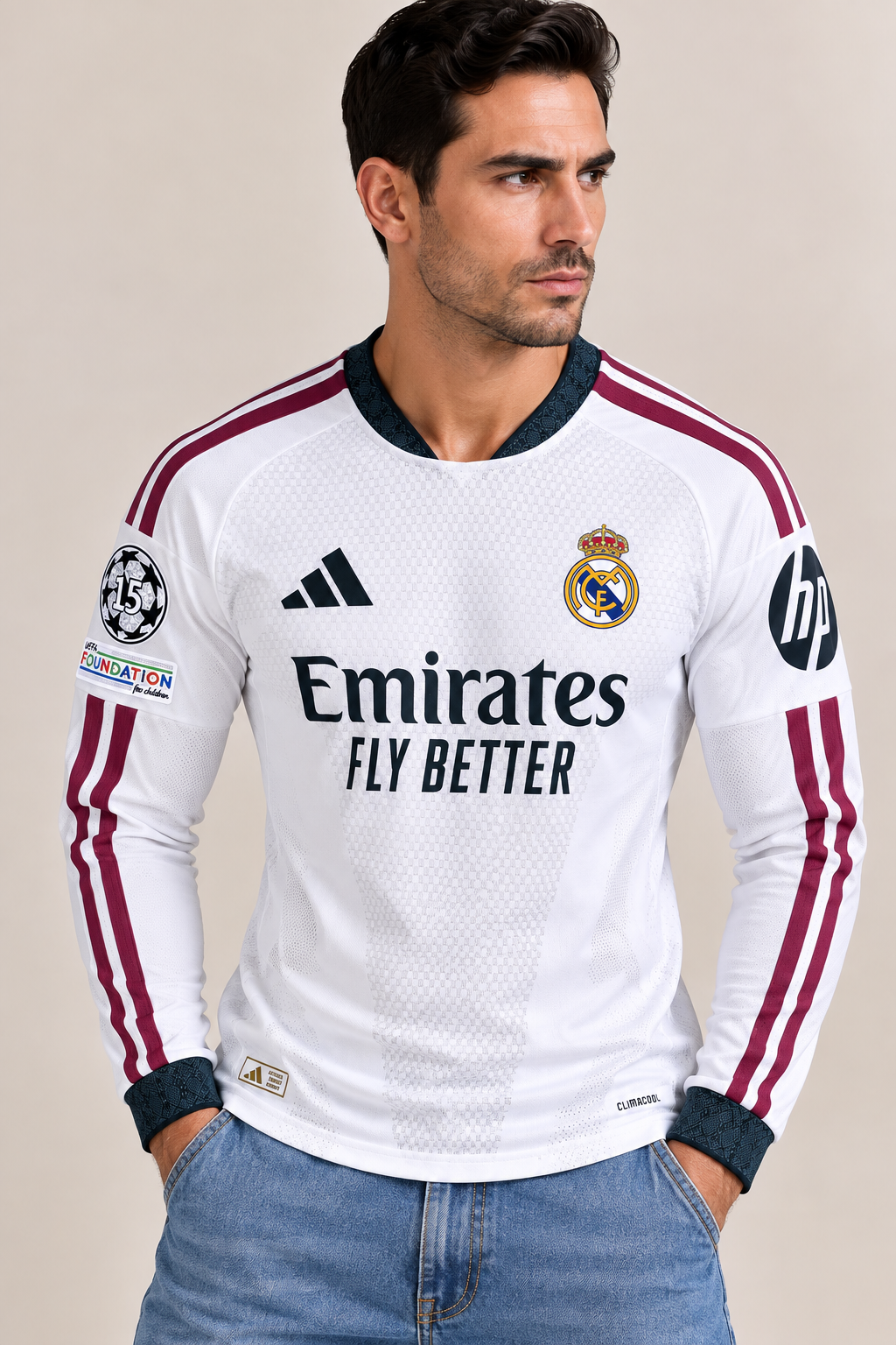 Real Madrid Home Long Sleeve Jersey 2026/27