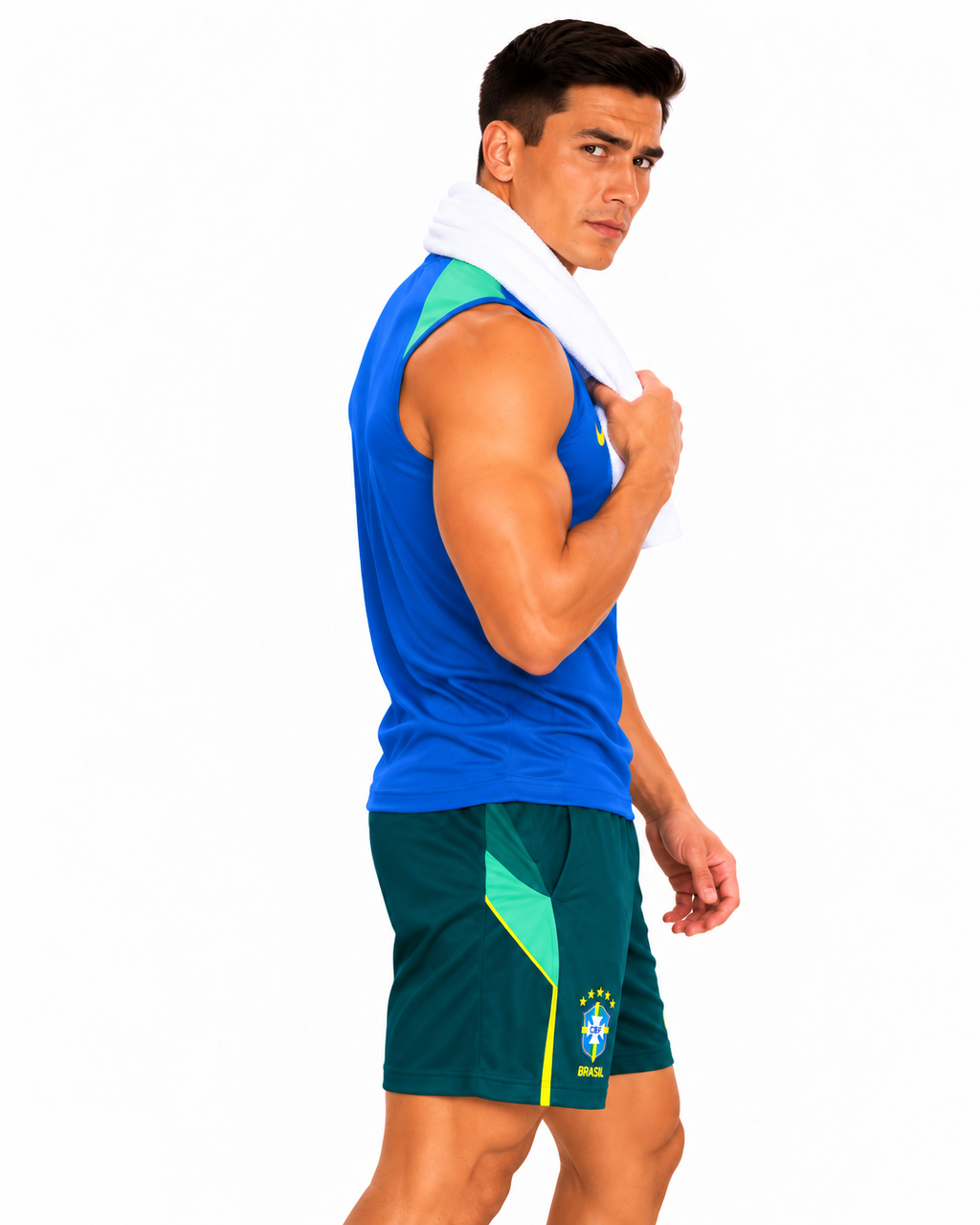Brazil 2026/27 Blue Sleeveless Training Set – Tank Top & Shorts