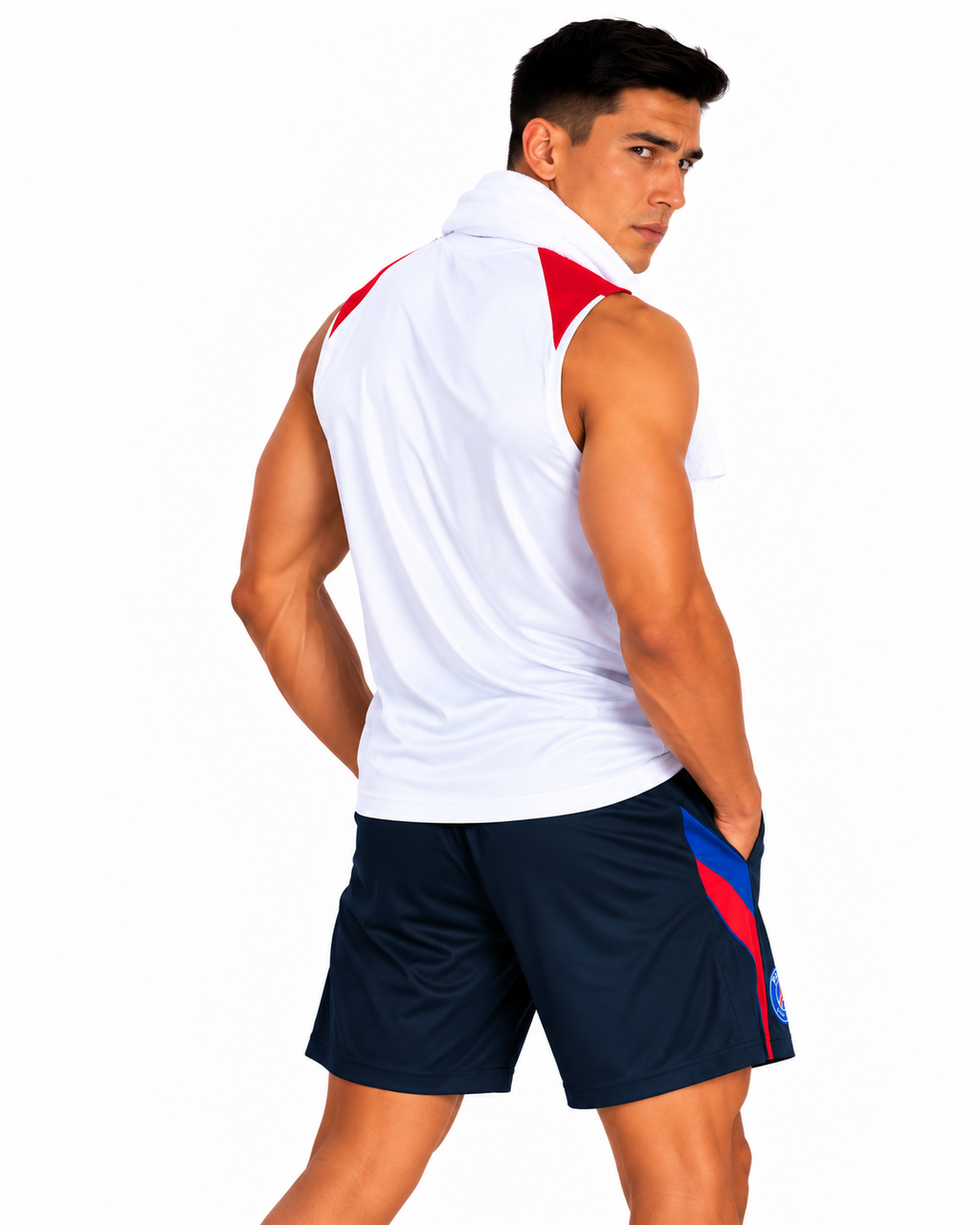 PSG 2026/27 White & Red Sleeveless Training Set – Tank Top & Shorts