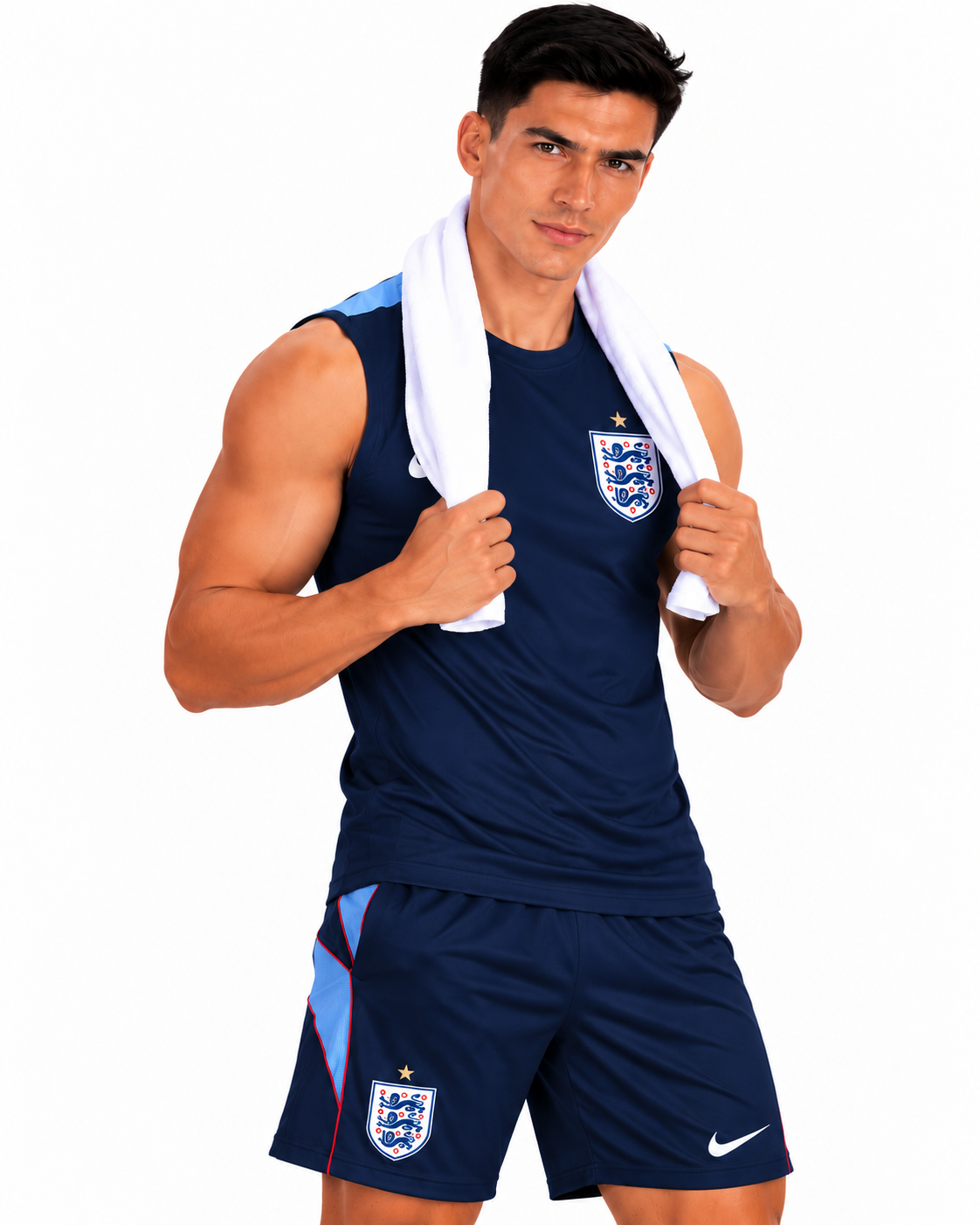 England 2026/27 Dark Blue Sleeveless Training Set – Tank Top & Shorts