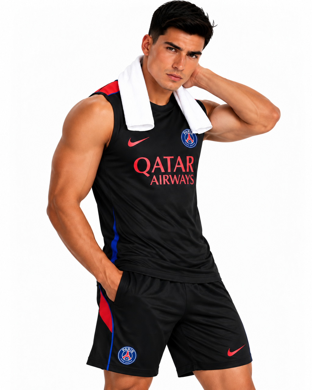 PSG 2026/27 Black Strike Elite Sleeveless Training Jersey
