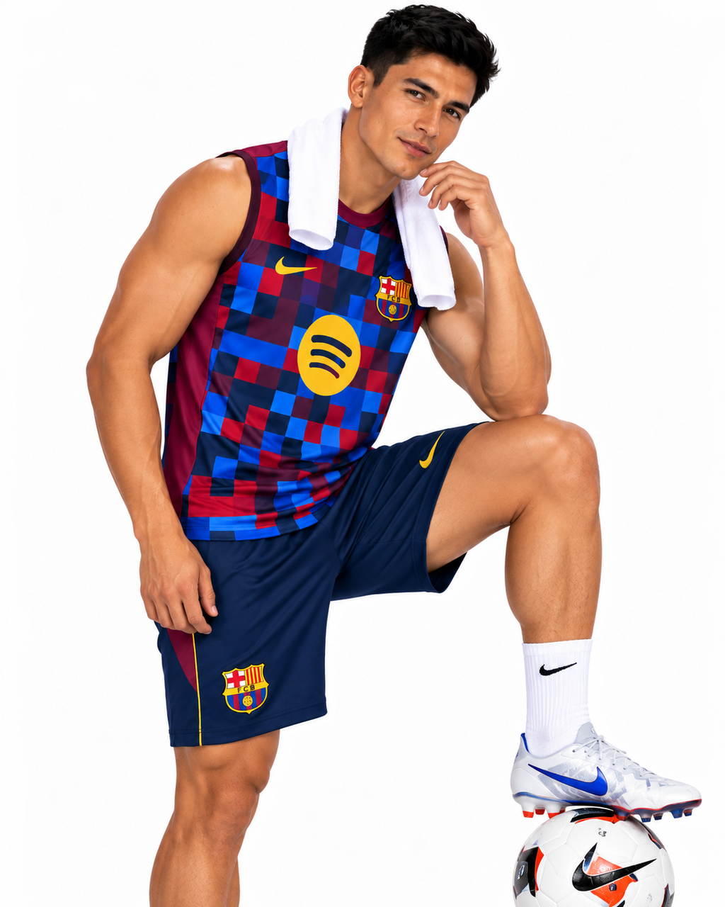 Barcelona 2026/27 Blue & Red Sleeveless Training Set – Tank Top & Shorts