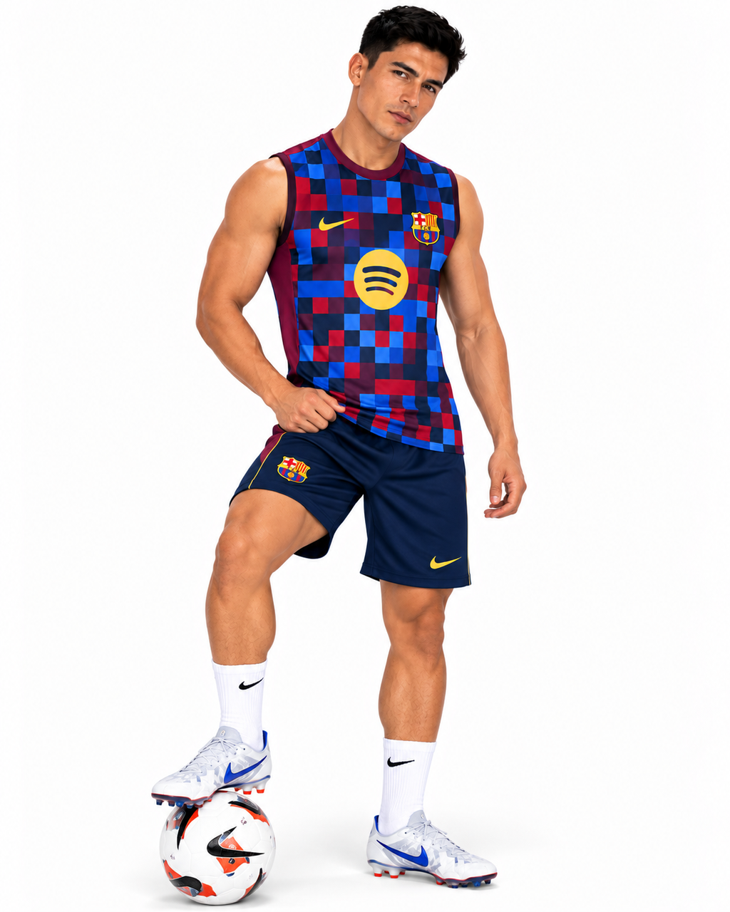 Barcelona 2026/27 Blue & Red Sleeveless Training Set – Tank Top & Shorts