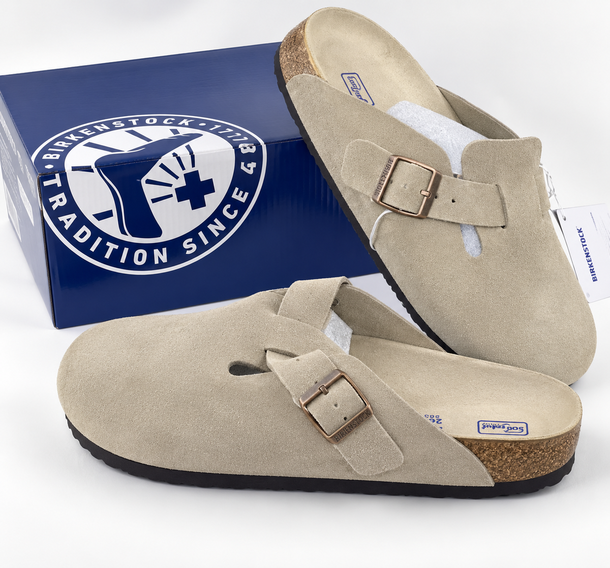 Birkenstock Boston-Gray Beige