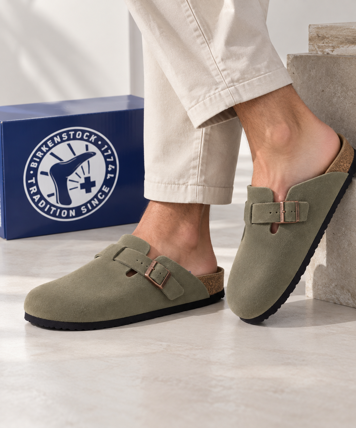 Birkenstock Boston-Thyme Tonal