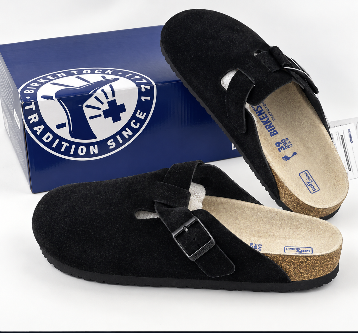Birkenstock Boston-black suede