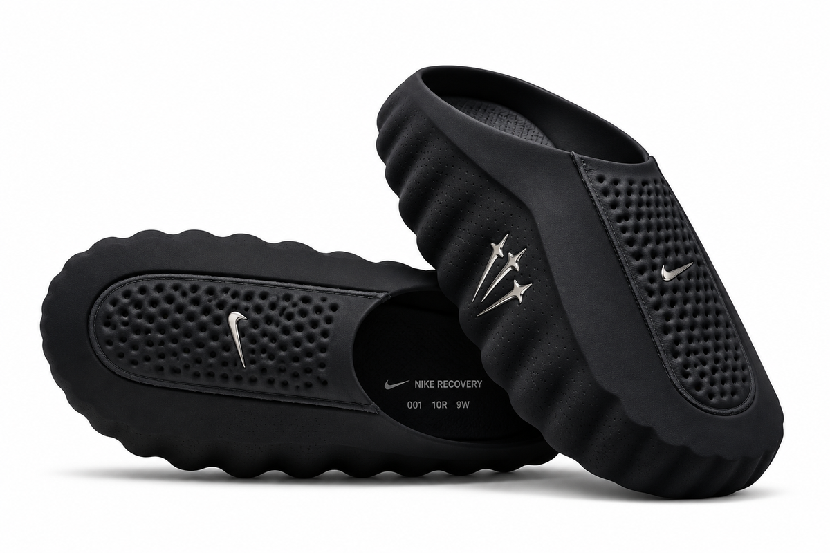 Nike Mind 001 Pregame Mules -Black/Metalic
